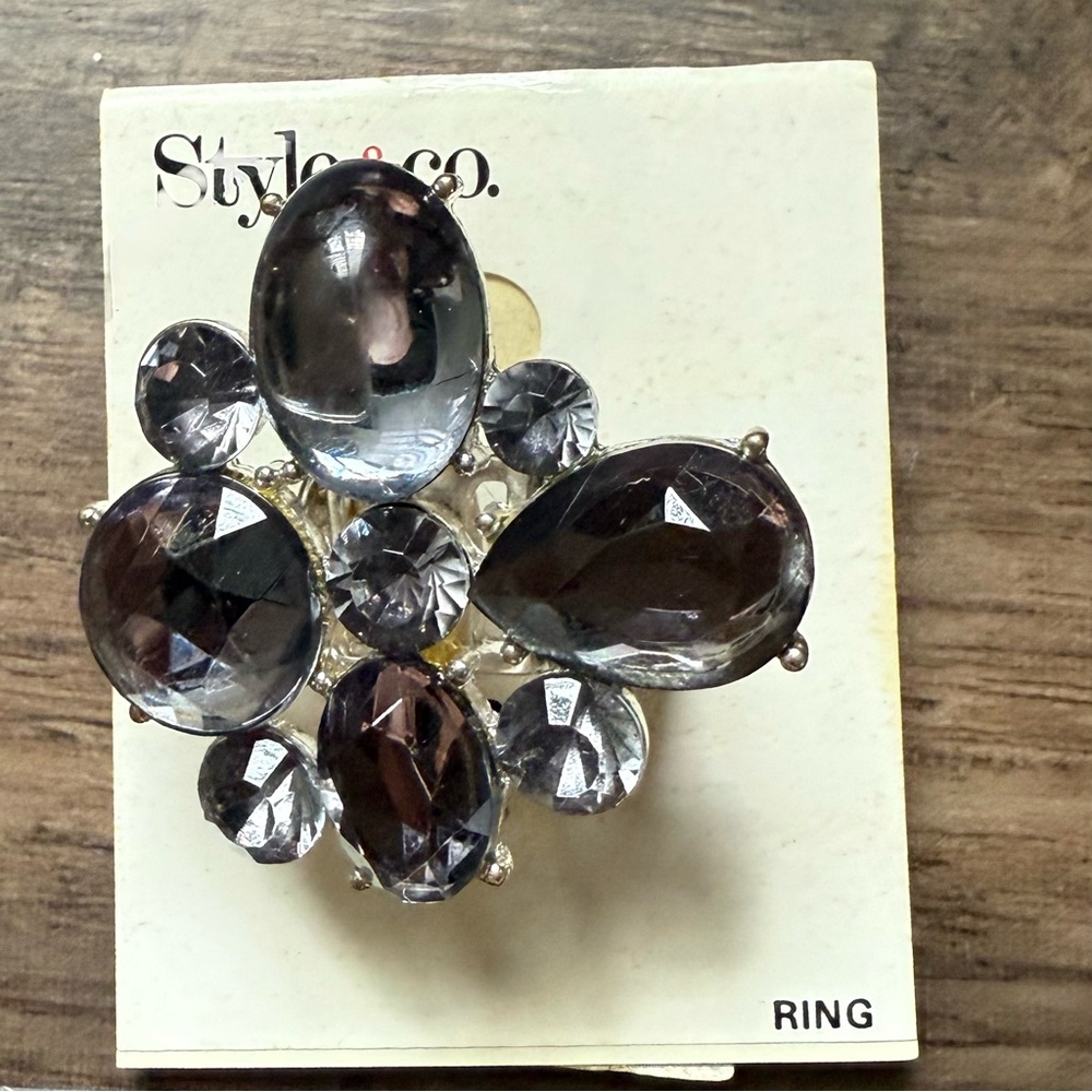 Style & Co. Gray Gemstone Ring